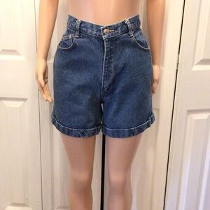 VTG Star Wear Satisfactory Juniors High Rise Cuffed Denim Mom Shorts Size 13/14